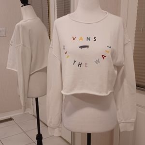Lightweight Cropped Vans Sweatshirt - Size XS